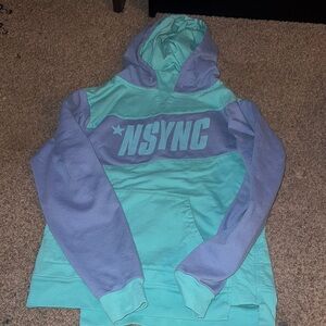 NSYNC Blue and Teal Hoodie